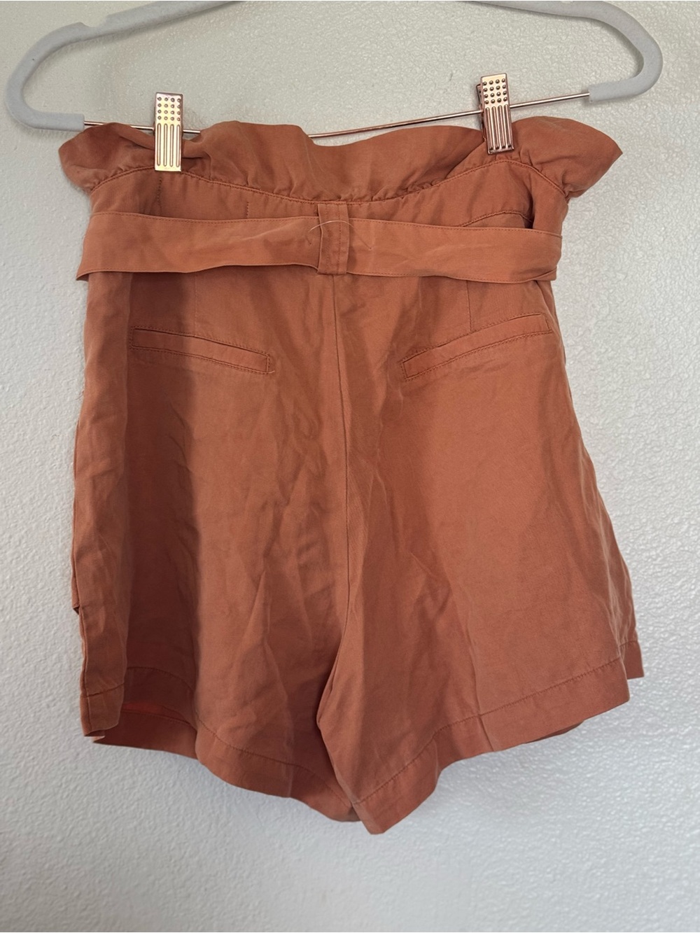 BLANK NYC LYOCELL SHORTS UTILITY HIGH RISE ORANGE RUST MALIBU PAPERBAG 26 NEW - Picture 3 of 10